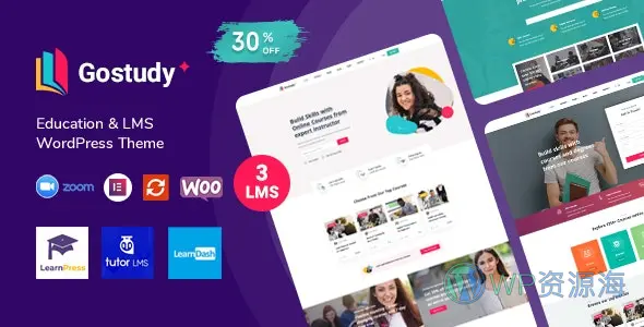 Gostudy-教育培训行业网站模板WordPress主题插图-WP资源海