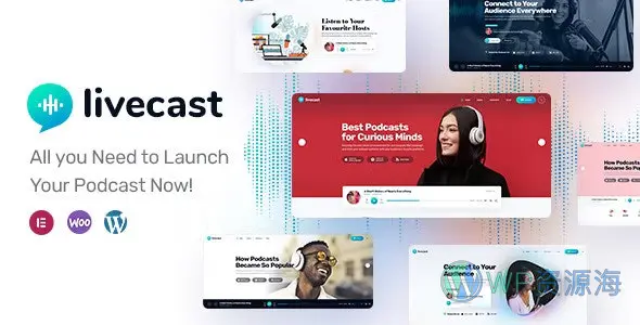 Livecast v1.1 电台播客音频主播WordPress主题插图-WP资源海