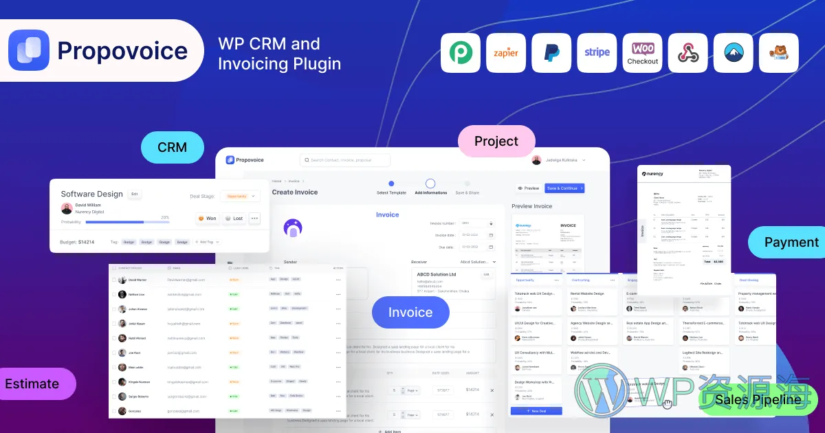 Propovoice Pro-超级强大的客户/项目/产品CRM管理插件[更至v1.7.1.4]插图-WordPress资源海