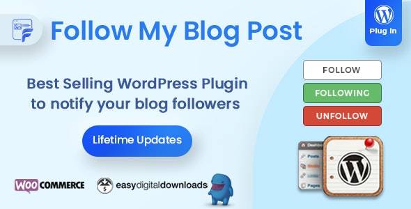 Follow My Blog Post-任意内容订阅与更新通知WordPress插件[更至v2.3.0]