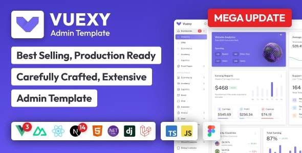 Vuexy-Vuejs/React/HTML/Laravel热门后台管理模版[更至v10.3.0]