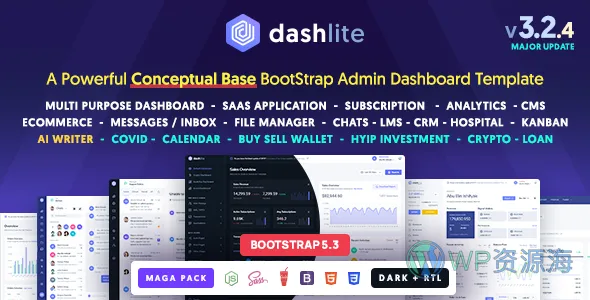 【首发】DashLite-Bootstrap精品管理后台模板[更至v3.2.4]插图-WP资源海