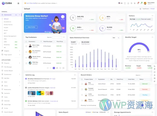 Cuba-多框架适配HTML后台管理模板插图8-WP资源海