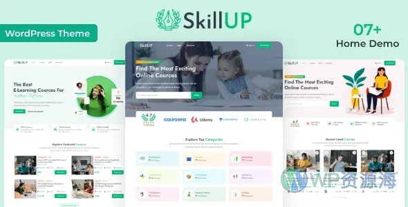 SkillUp v1.0.19 在线学习网络教育WordPress主题插图-WordPress资源海