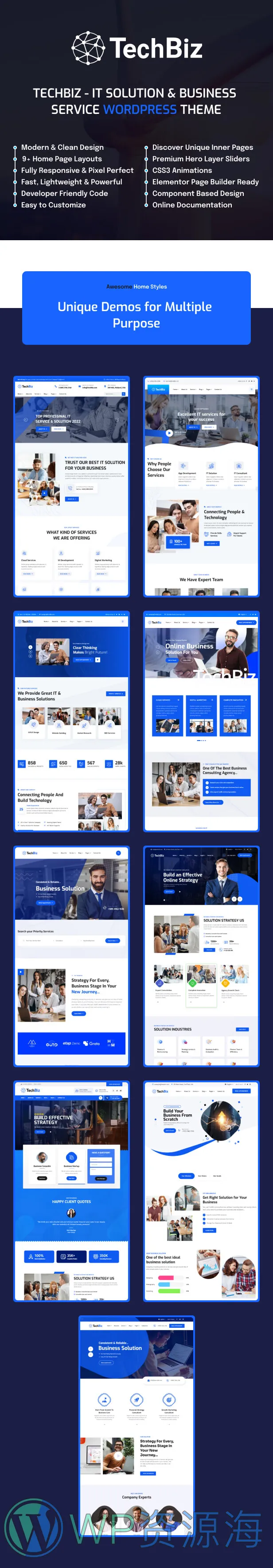 Techbiz v2.6.4 蓝色科技/软件互联网公司主题插图2-WP资源海