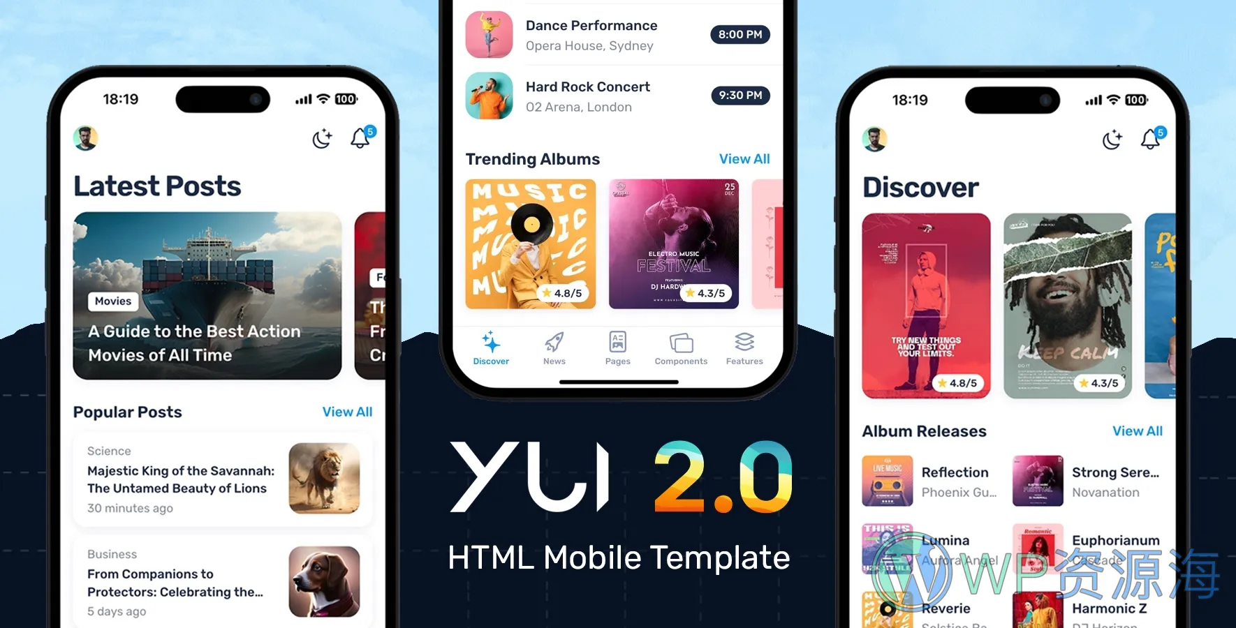 Yui v2.2 多用途手机/移动端HTML5网站模板插图-WP资源海 Yui v2.2 多用途手机/移动端HTML5网站模板插图-WP资源海