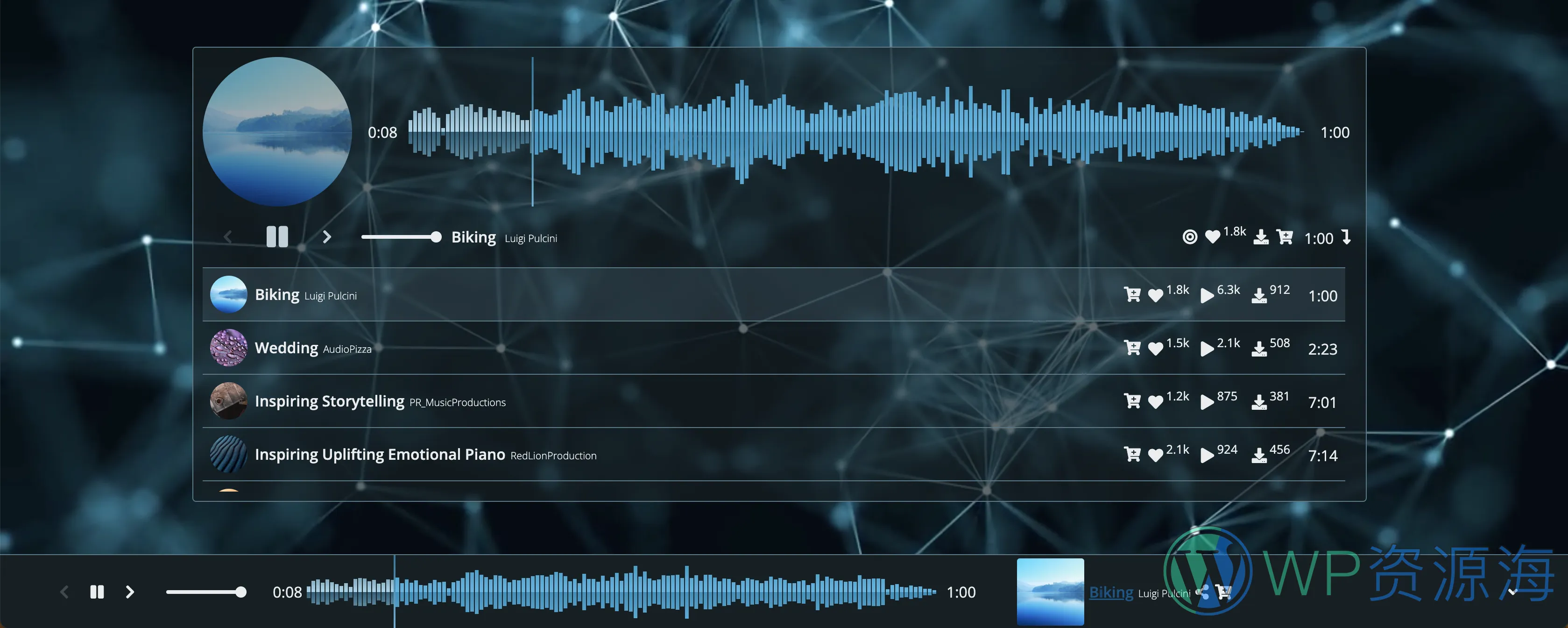 WavePlayer v3.6.4 在线音频音乐播放器插件插图1-WP资源海 WavePlayer v3.6.4 在线音频音乐播放器插件插图1-WP资源海