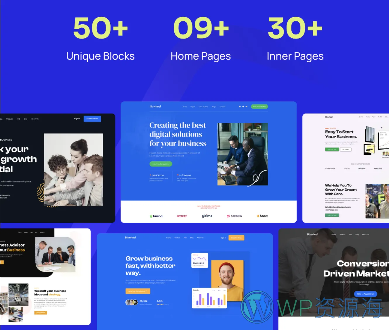 Bizwheel v2.0.0 财务税务金融咨询网站主题插图1-WP资源海