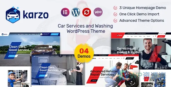 Karzo v1.7 汽修汽配汽车保养清洗网站主题模板插图-WordPress资源海