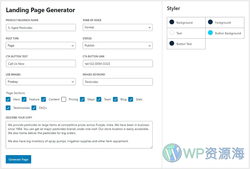 Sage AI Content Writer Pro v2.2.5 批量内容生成AI写作WordPress插件插图1-WP资源海