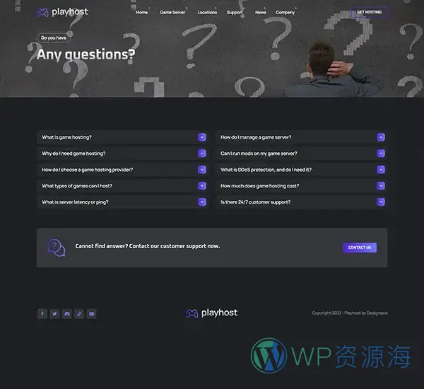 Playhost v1.0.8 游戏服务器主机托管网站模板插图11-WordPress资源海