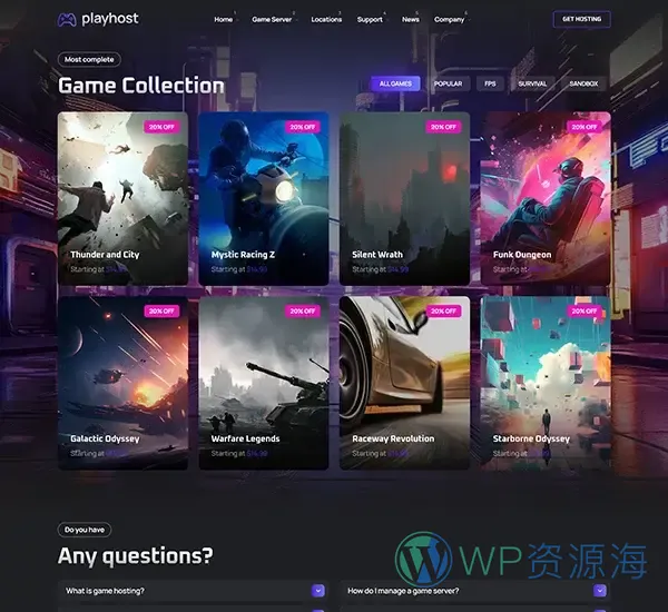 Playhost-游戏服务器主机托管HTML网站模板[更至v1.1.6]插图13-WP资源海