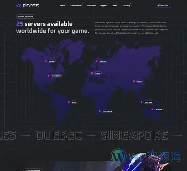 Playhost v1.0.8 游戏服务器主机托管网站模板插图15-WordPress资源海