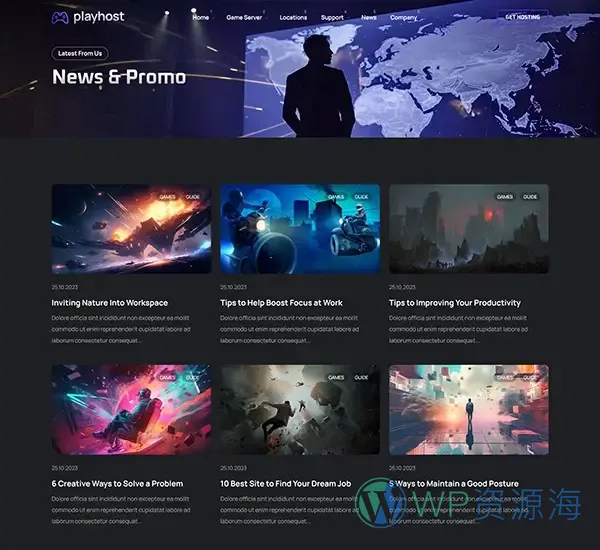 Playhost v1.0.8 游戏服务器主机托管网站模板插图17-WordPress资源海