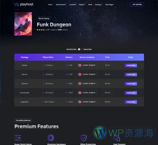 Playhost-游戏服务器主机托管HTML网站模板[更至v1.1.6]插图21-WP资源海