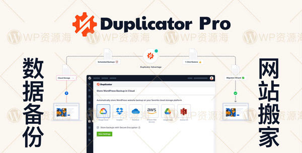 Duplicator Pro-网站搬家数据备份迁移WordPress插件[更至v4.5.19.1]