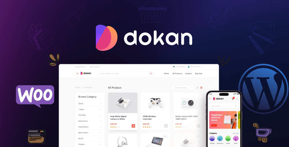 Dokan Pro-多供应商市场/多卖家商城WordPress插件