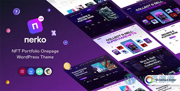 Nerko v1.2 数字藏品NFT作品WordPress网站模板插图-WP资源海