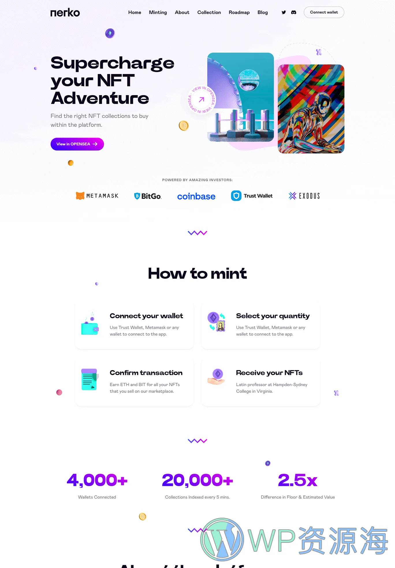 Nerko v1.2 数字藏品NFT作品WordPress网站模板插图2-WP资源海