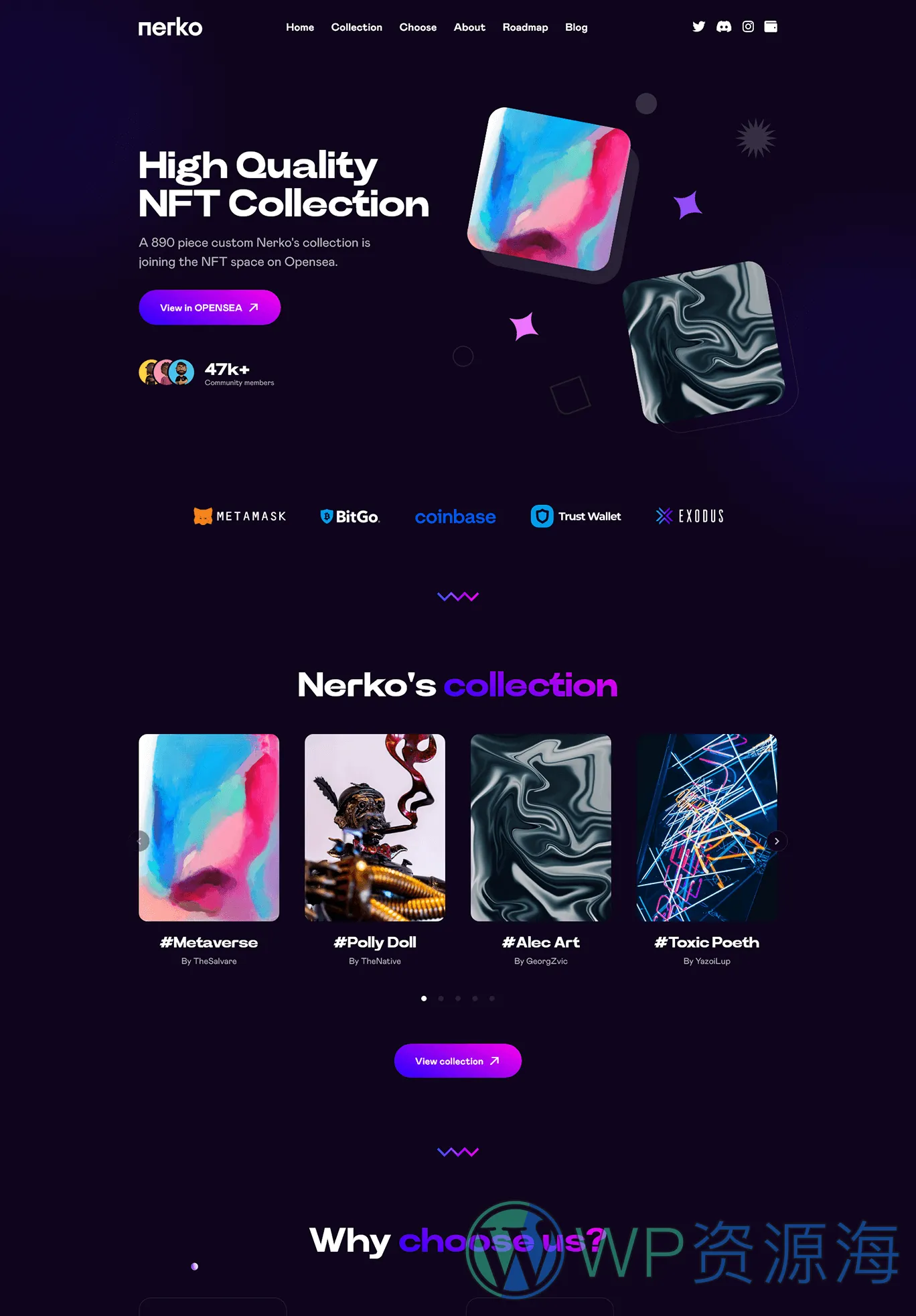 Nerko v1.2 数字藏品NFT作品WordPress网站模板插图5-WP资源海