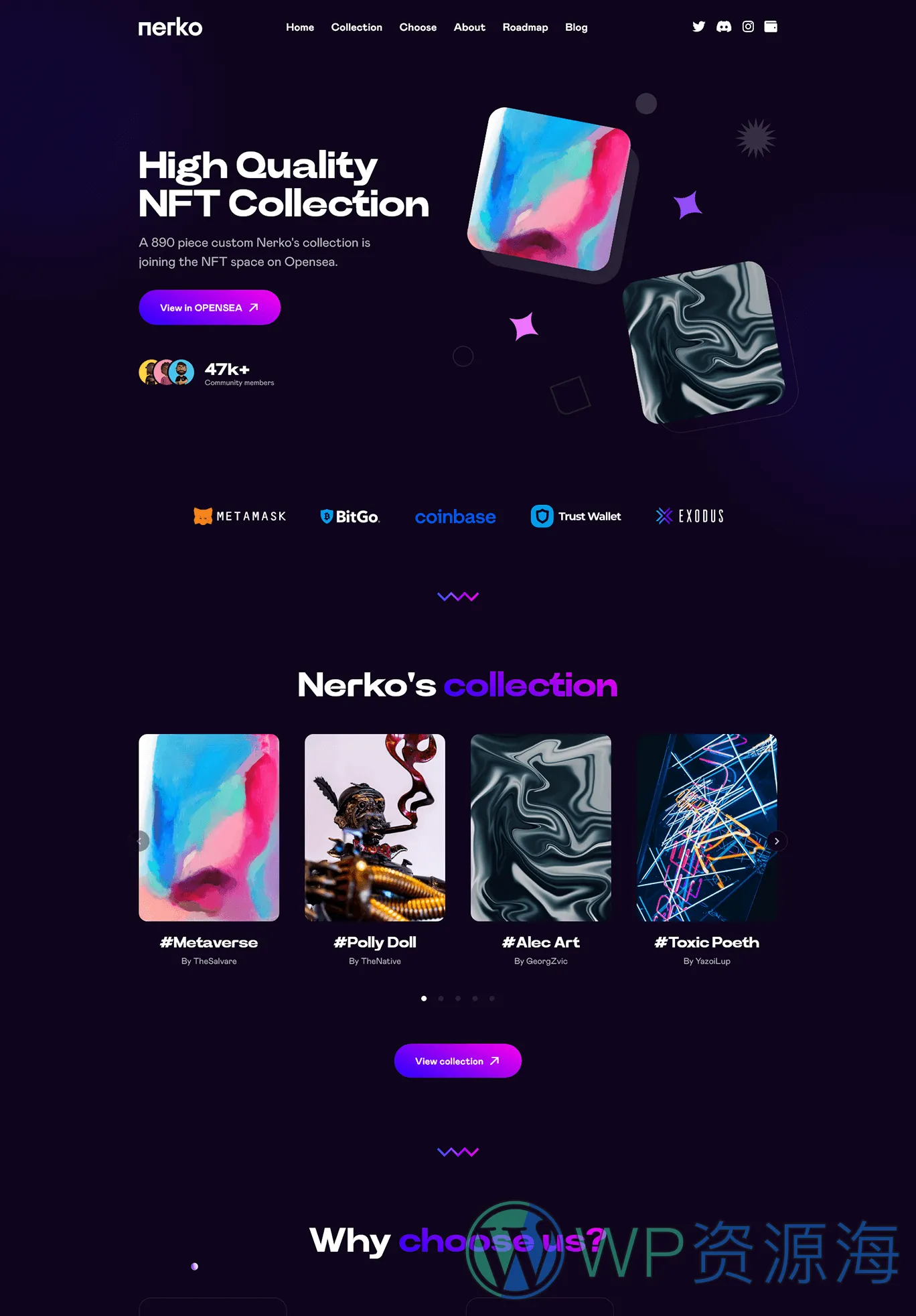 Nerko v1.2 数字藏品NFT作品WordPress网站模板插图5-WordPress资源海