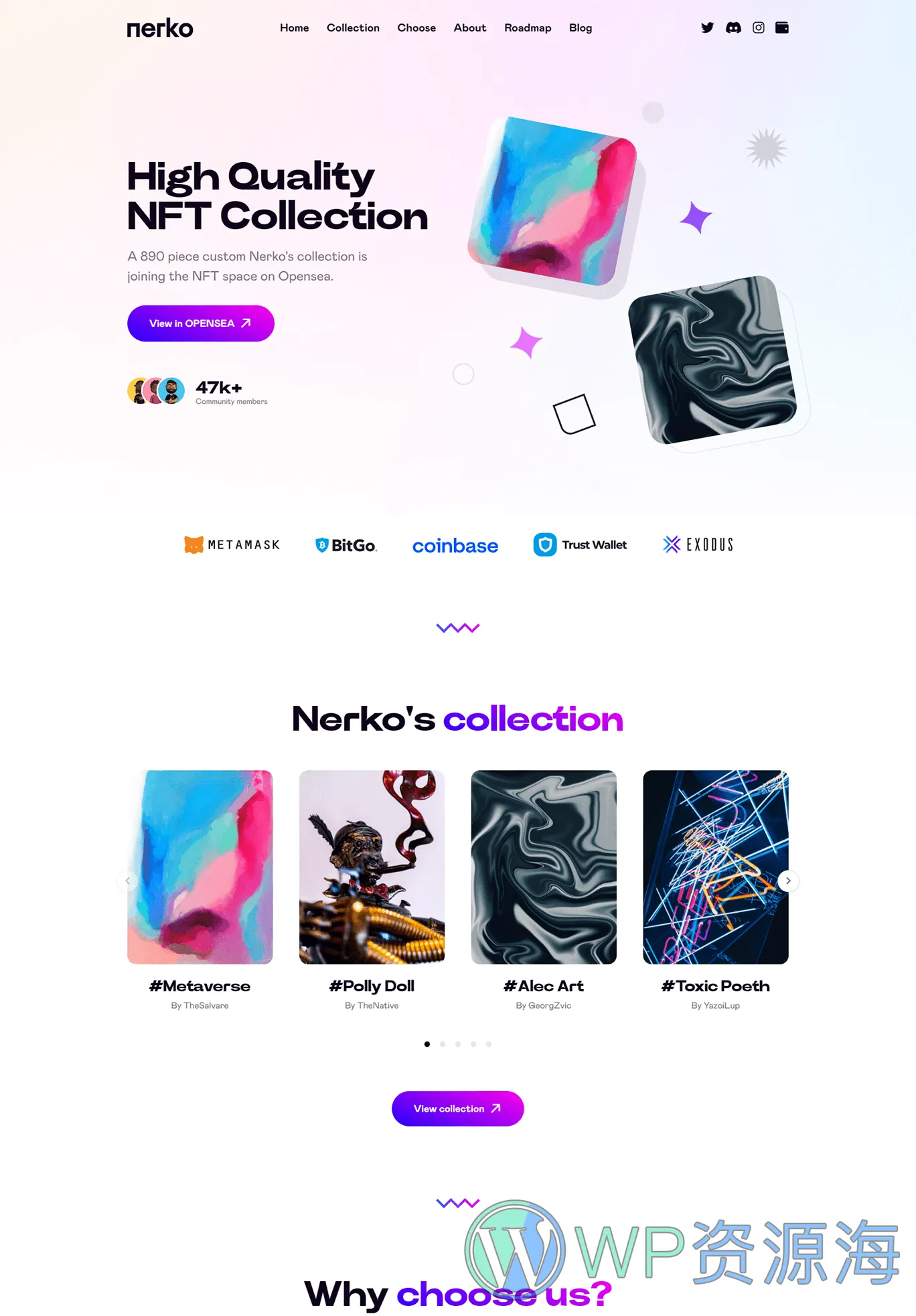 Nerko v1.2 数字藏品NFT作品WordPress网站模板插图12-WP资源海