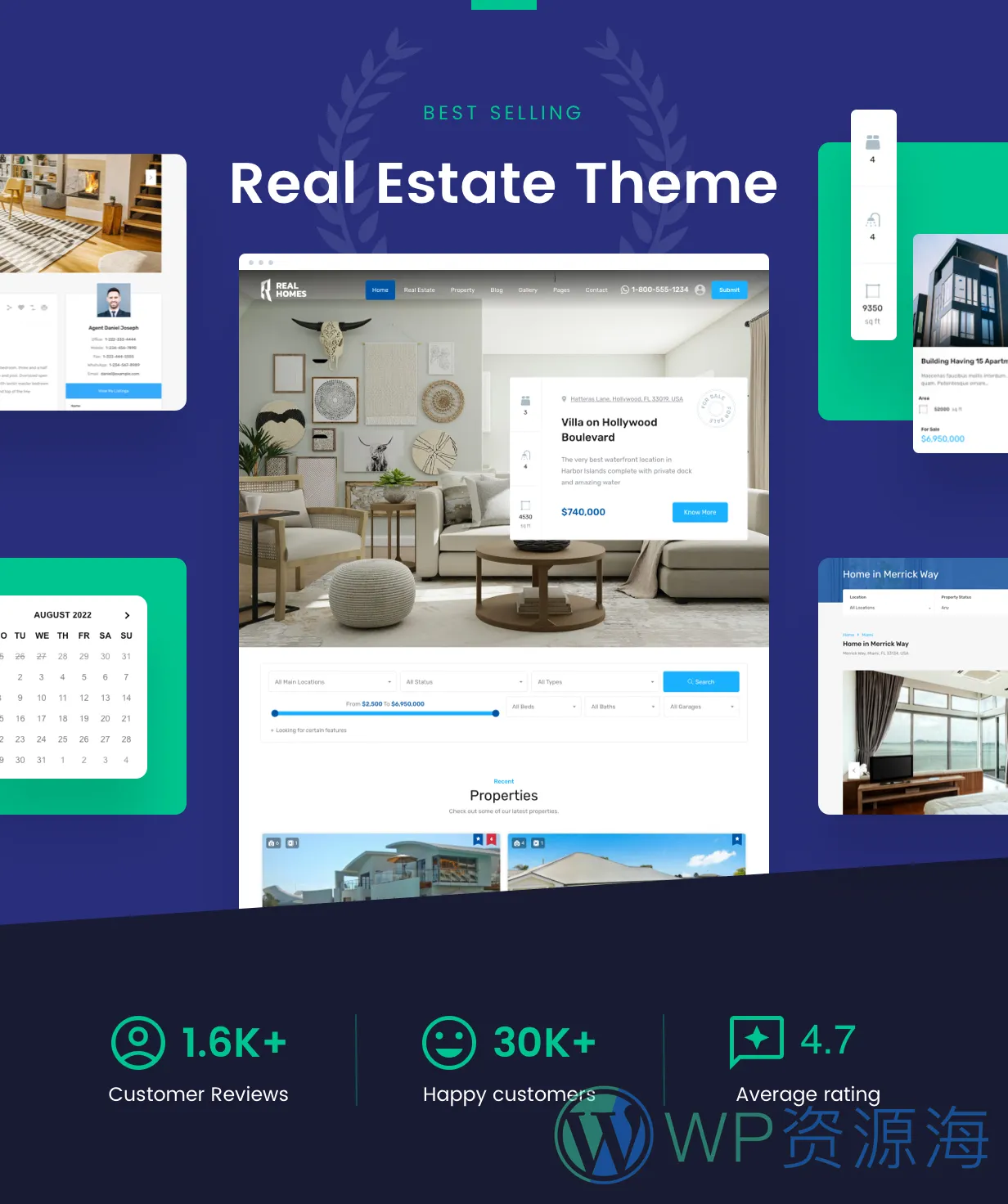 RealHomes-房地产买卖/租赁WordPress主题插图1-WP资源海