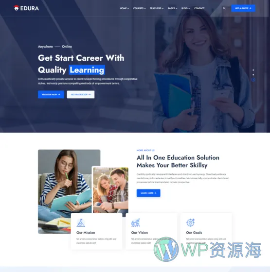 Edura v2.0.0 在线教育培训网络课程WordPress主题插图4-WP资源海