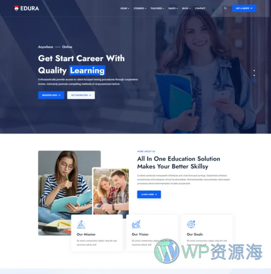 Edura v2.0.0 在线教育培训网络课程WordPress主题插图4-WordPress资源海