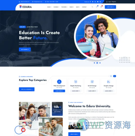 Edura v2.0.0 在线教育培训网络课程WordPress主题插图10-WP资源海