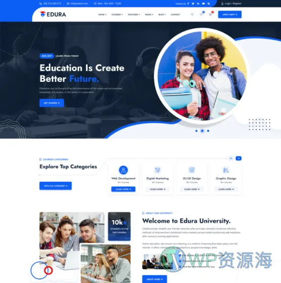 Edura v2.0.0 在线教育培训网络课程WordPress主题插图10-WordPress资源海