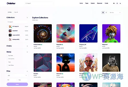 Xhibiter v1.8.0 – 数字藏品NFT交易市场 React NextJS 模板插图18-WP资源海