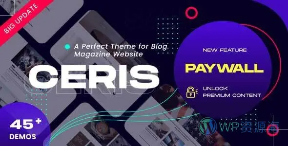 Ceris v4.6.2 博客杂志新闻资讯WordPress主题插图-WP资源海
