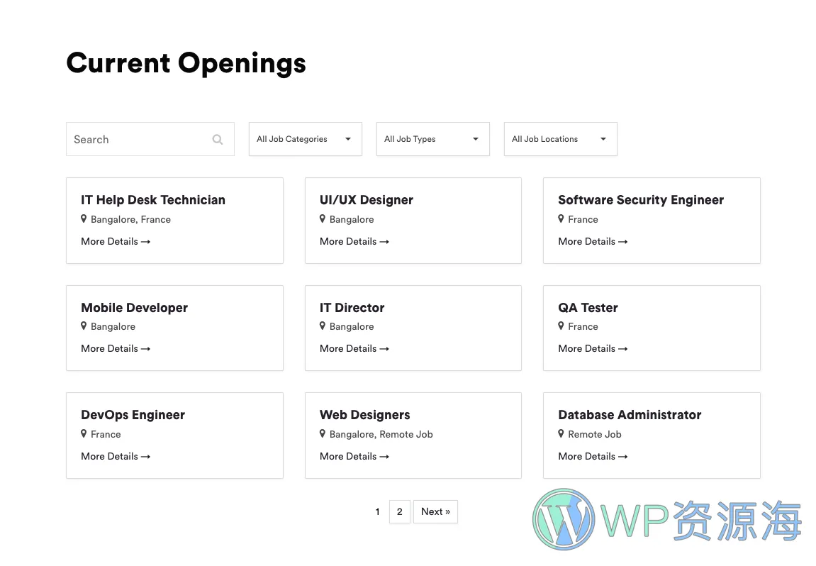 WP Job Openings Pro v3.2.2 工作面板/招聘求职网站WordPress插件插图5-WP资源海