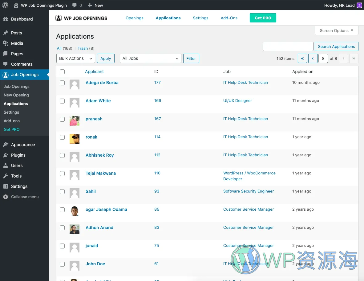 WP Job Openings Pro v3.2.2 工作面板/招聘求职网站WordPress插件插图11-WP资源海
