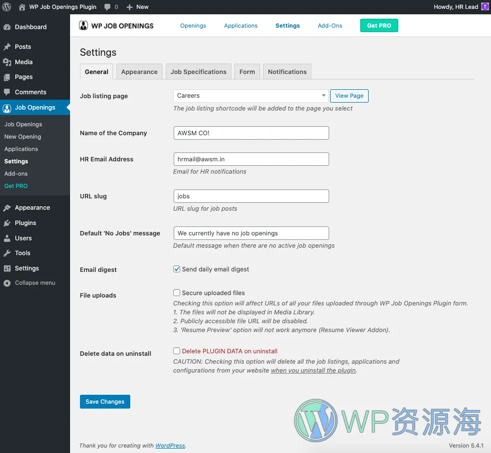 WP Job Openings Pro v3.2.2 工作面板/招聘求职网站WordPress插件插图13-WordPress资源海