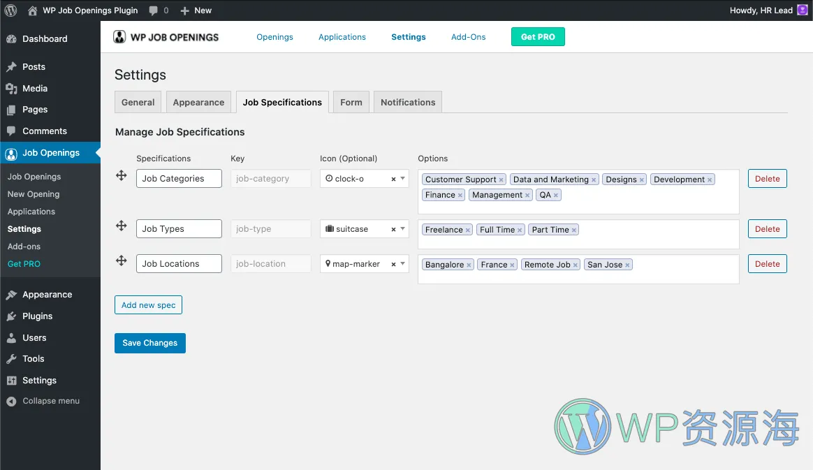 WP Job Openings Pro v3.2.2 工作面板/招聘求职网站WordPress插件插图14-WP资源海
