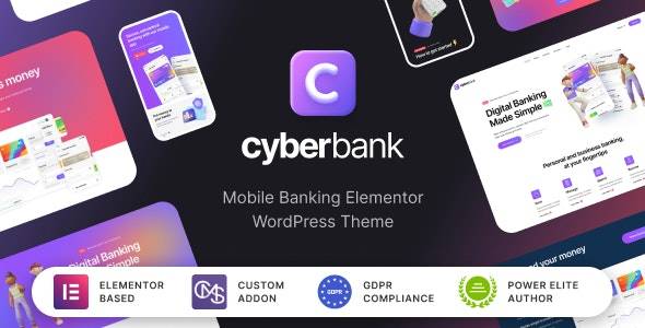 Cyberbank v1.0.7 金融理财投资支付网站模板WordPress主题