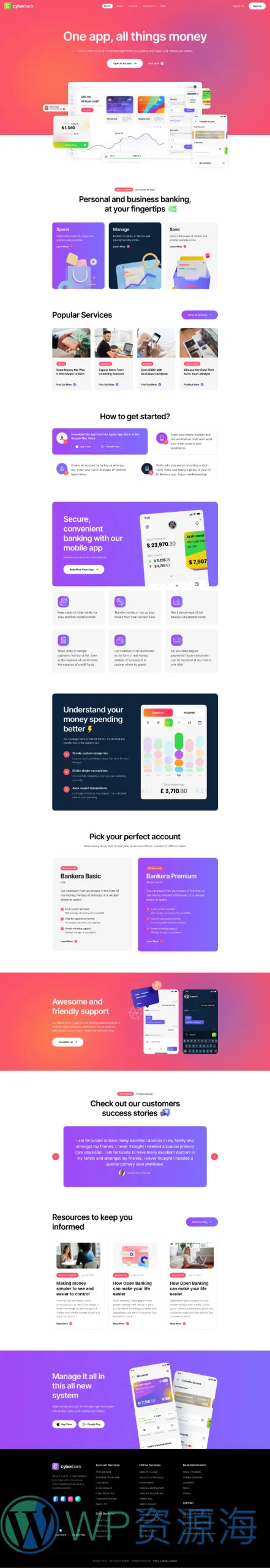 Cyberbank-金融理财投资支付网站模板WordPress主题[更至v1.0.10]插图3-WordPress资源海