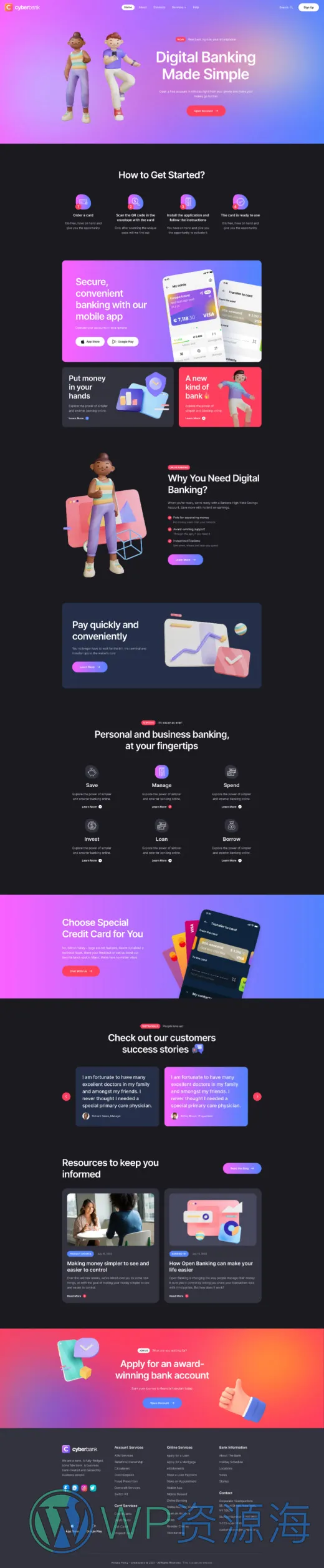 Cyberbank-金融理财投资支付网站模板WordPress主题插图6-WP资源海