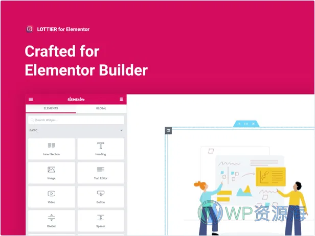 Lottier v1.0.8 动画展示Lottie动态图像Elementor扩展插件插图1-WP资源海