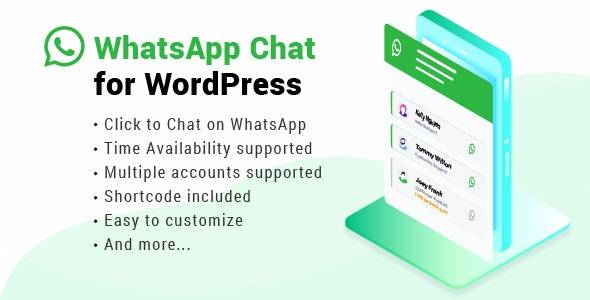 WhatsApp Chat-WhatsApp在线聊天WordPress插件[更至v3.6.5]