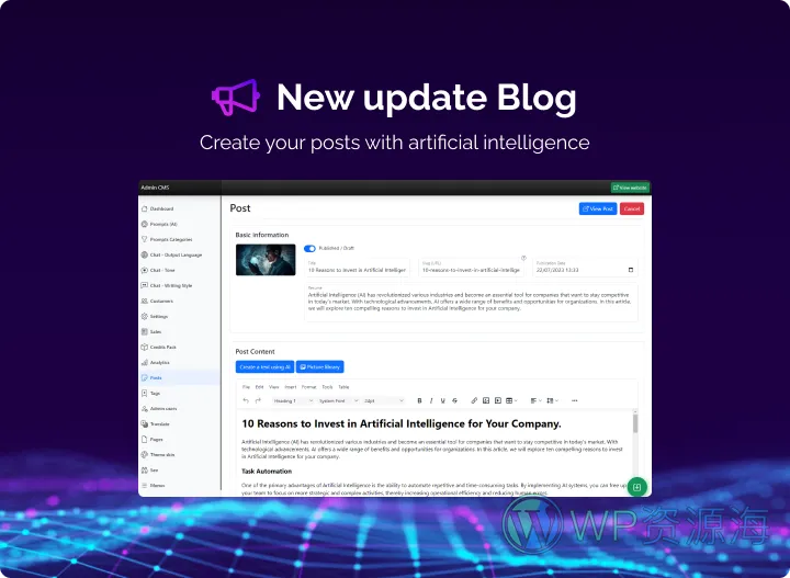 AIgency OpenAI Chat GPT 人工智能聊天平台PHP源码插图4-WP资源海