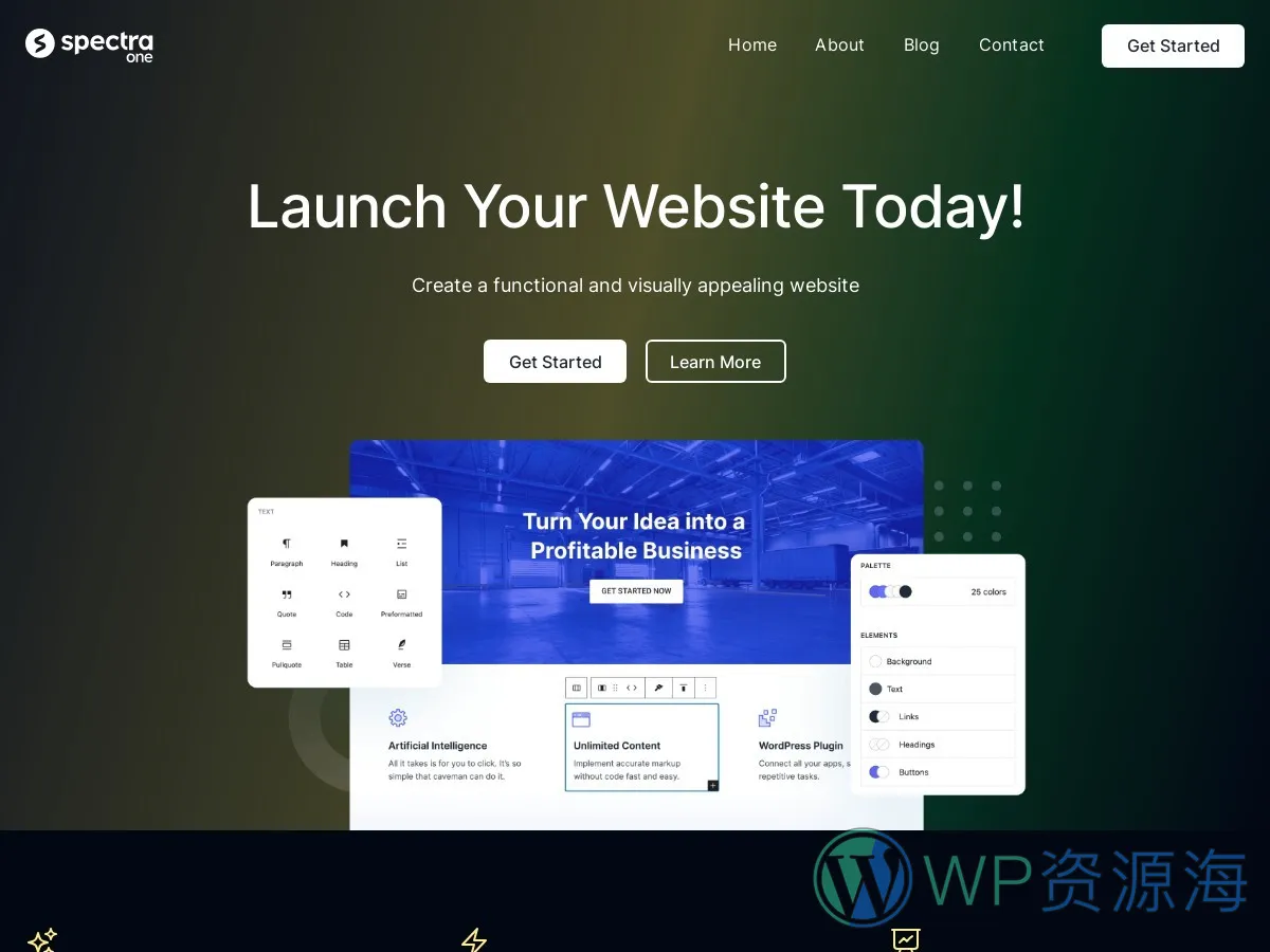【免费】Spectra One (真)所见即所得WordPress可视化建站主题插图2-WP资源海
