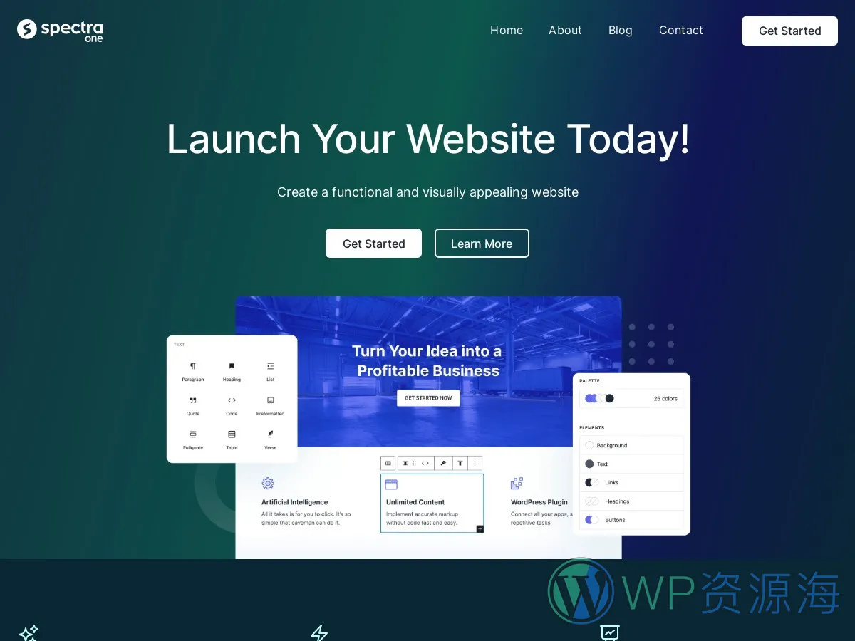 【免费】Spectra One (真)所见即所得WordPress可视化建站主题插图4-WP资源海
