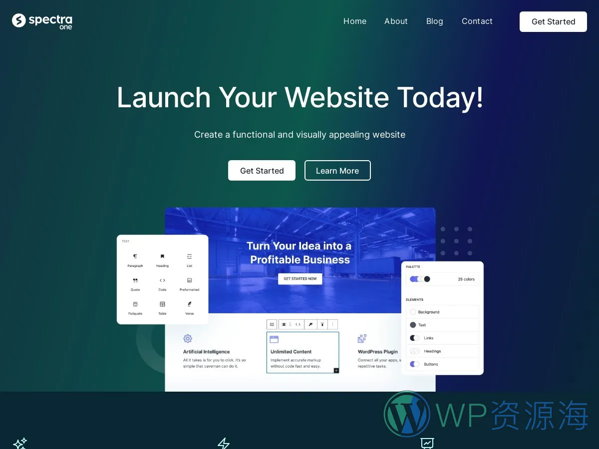 【免费】Spectra One (真)所见即所得WordPress建站主题插图4-WordPress资源海