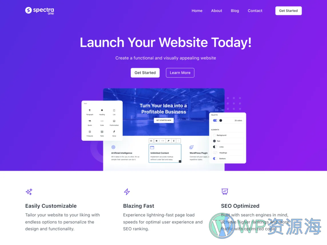 【免费】Spectra One (真)所见即所得WordPress建站主题插图8-WordPress资源海
