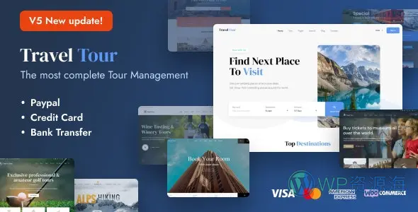TravelTour-旅行旅游网站模板WordPress主题[更至v5.2.3]插图-WP资源海