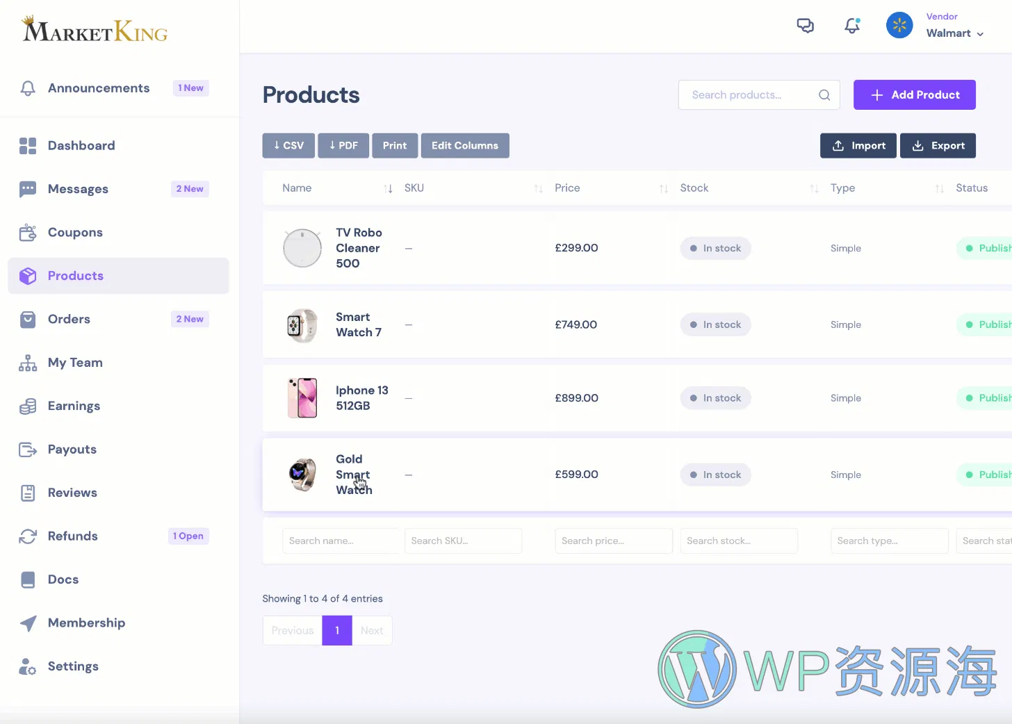 MarketKing Pro-多供应商多卖家WooCommerce高级插件插图1-WP资源海