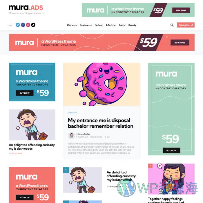 Mura v1.6.5 自媒体/内容创作网站模板WordPress主题插图1-WordPress资源海
